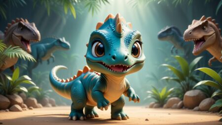 Chibbi-Art Chibi Dino Friends Greet You in Charming Art