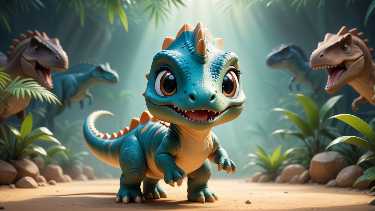 Chibbi-Art Chibi Dino Friends Greet You in Charming Art