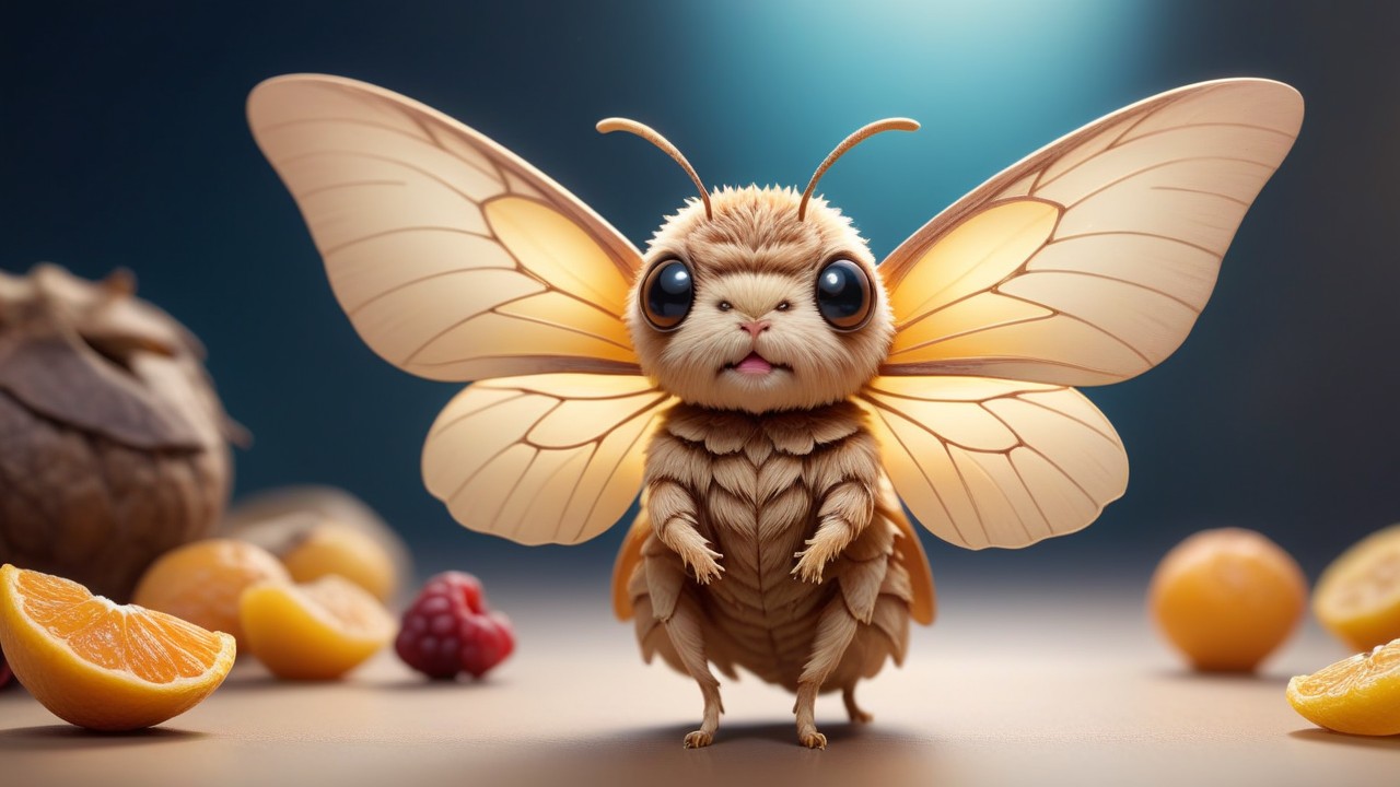 Chibbi-Art Fruit Moth Chibi: A Symphony of Stillness