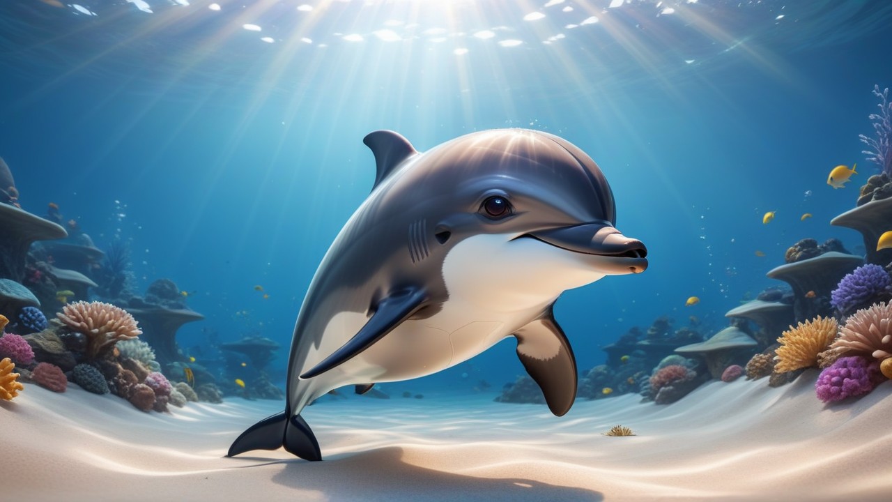 Chibbi-Art Playful Chibi Dusky Dolphin