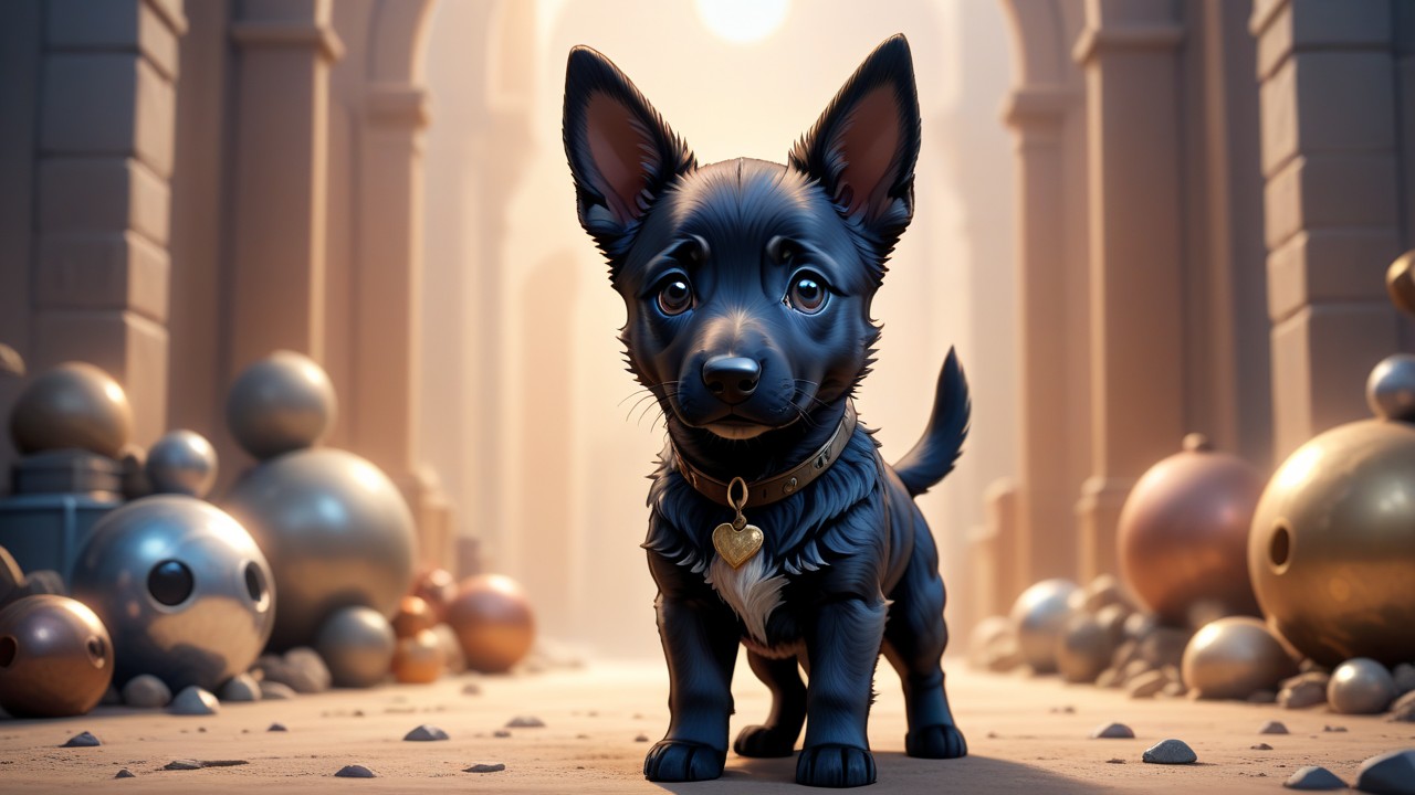 Chibbi-Art Dutch Shepherd Portrait: Chibi Art Unveils Dazzling Expression