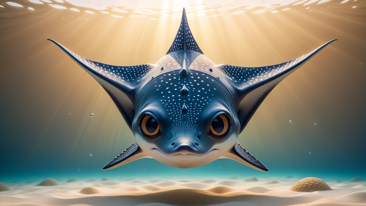 Chibbi-Art Chibi Eagle Rays Encounter: A Fishy Art Gazer