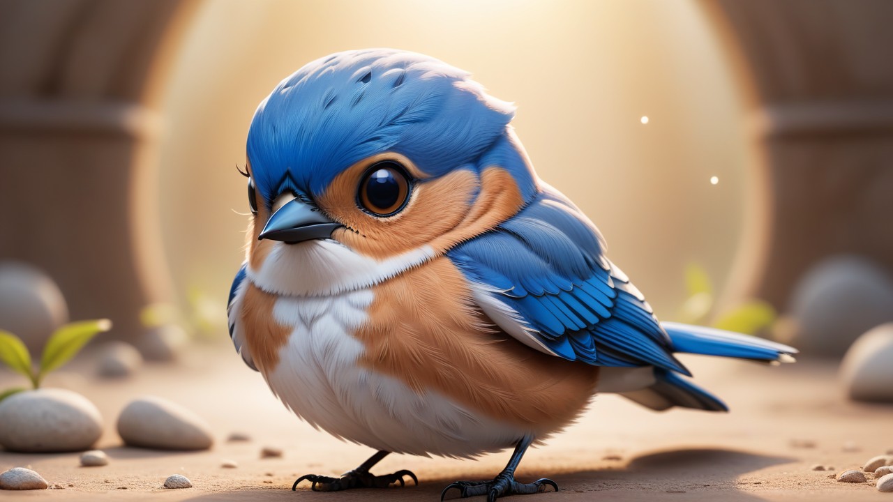 Chibbi-Art Bluebird Cuteness: Chibi Artist Connects Eyes