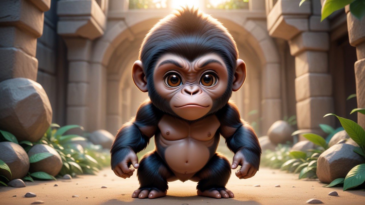 Chibbi-Art Eastern Gorilla Chibi: A Close-Up Adventure