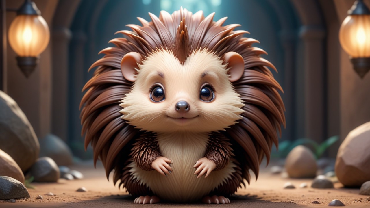 Chibbi-Art Chibi Echidnas Expressive Gaze