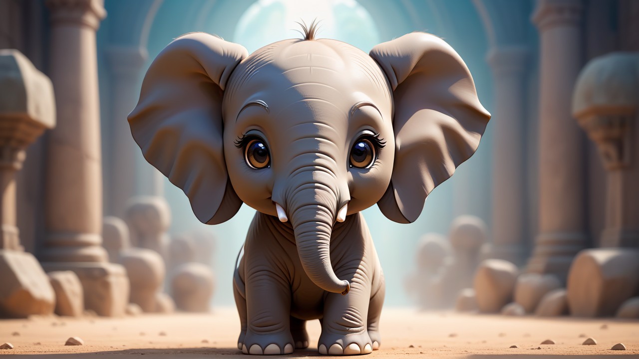 Chibbi-Art Elephant Chibi: A Glimpse of Friendly Art