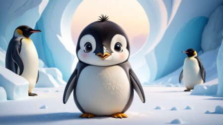Chibbi-Art Empathic Emperor: Chibi Penguins Enchanting Eyes
