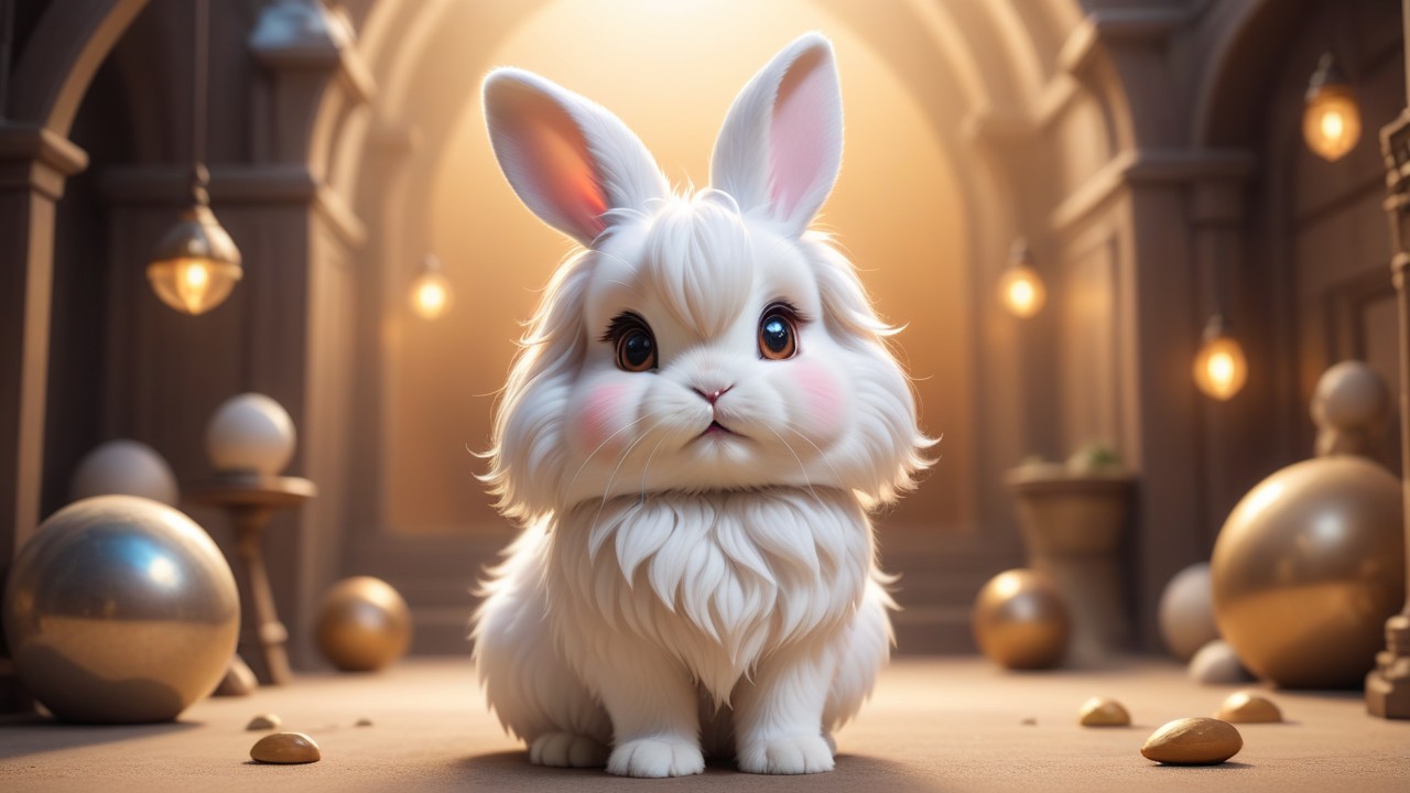 Chibbi-Art Cute Chibi Rabbit: Angora Up Close & Personal