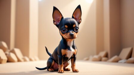 Chibbi-Art Chibi Charm: English Toy Terrier Strikes a Pose