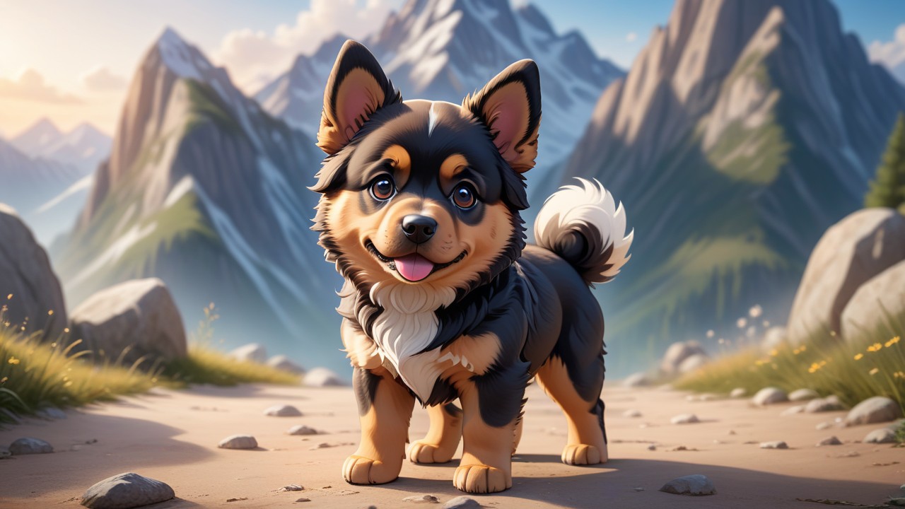 Chibbi-Art Chibi Mountain Dog Pose