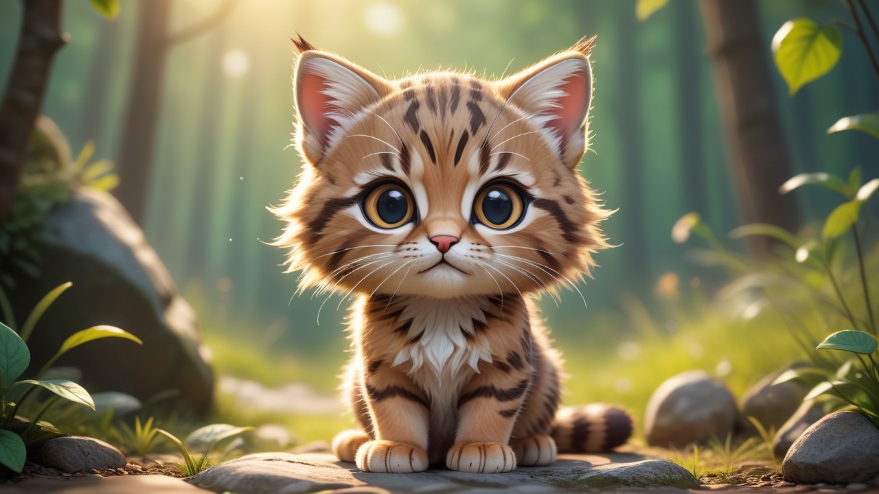 Chibbi-Art Chibi European Wildcat: A Captivating Gaze