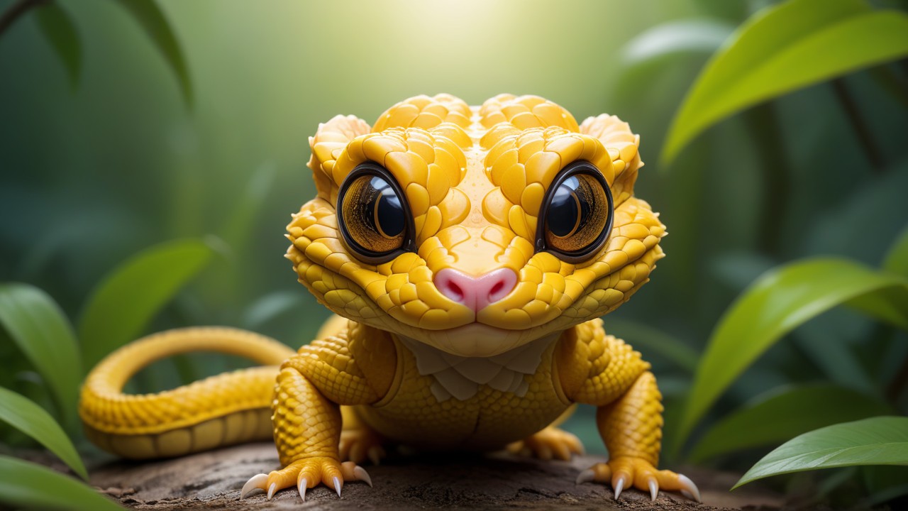 Chibbi-Art Eyelash Viper Chibis Whimsical Gaze