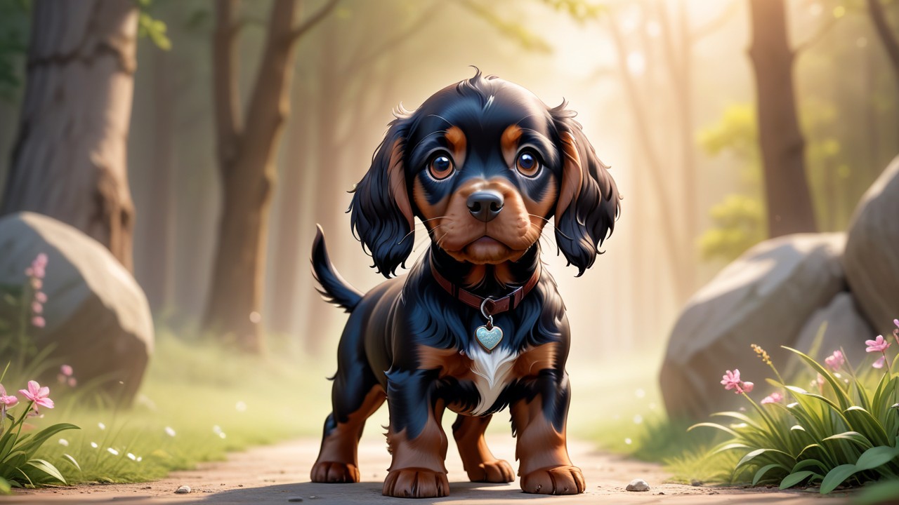 Chibbi-Art Chibi Field Spaniel: A Glimpse into Playful Eyes