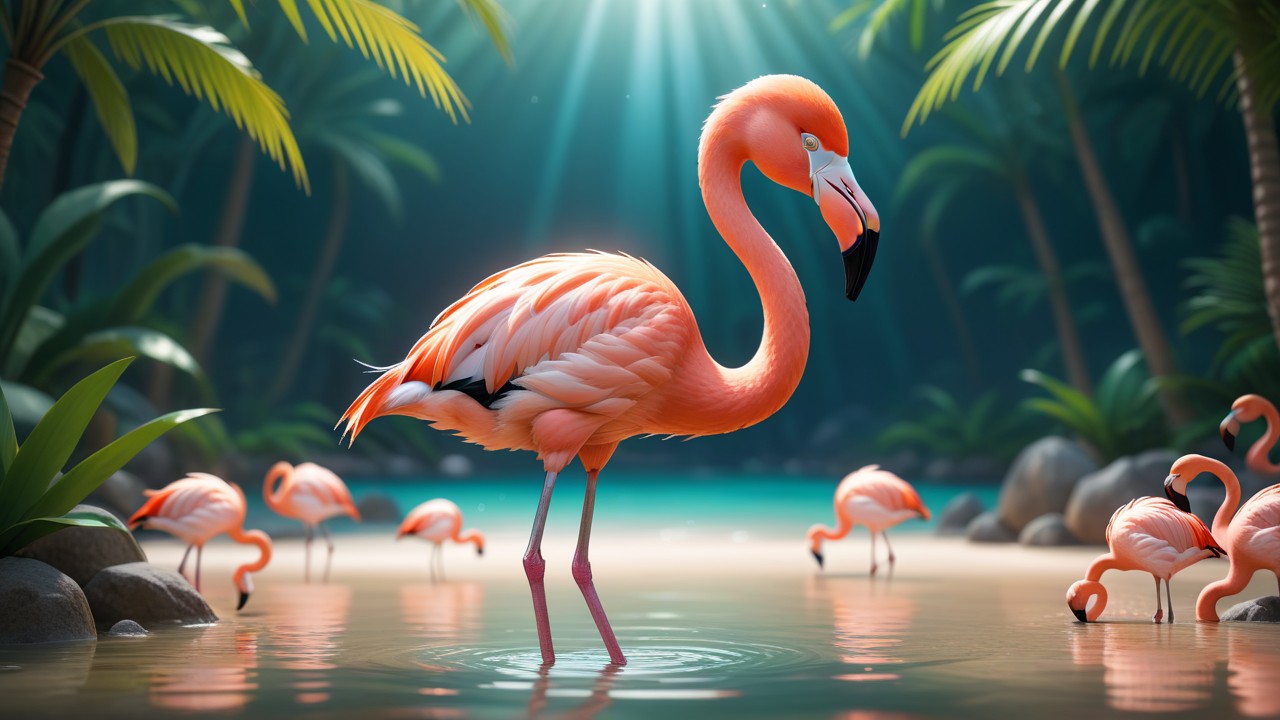 Chibbi-Art Chibi Flamingos Enchanting Gaze