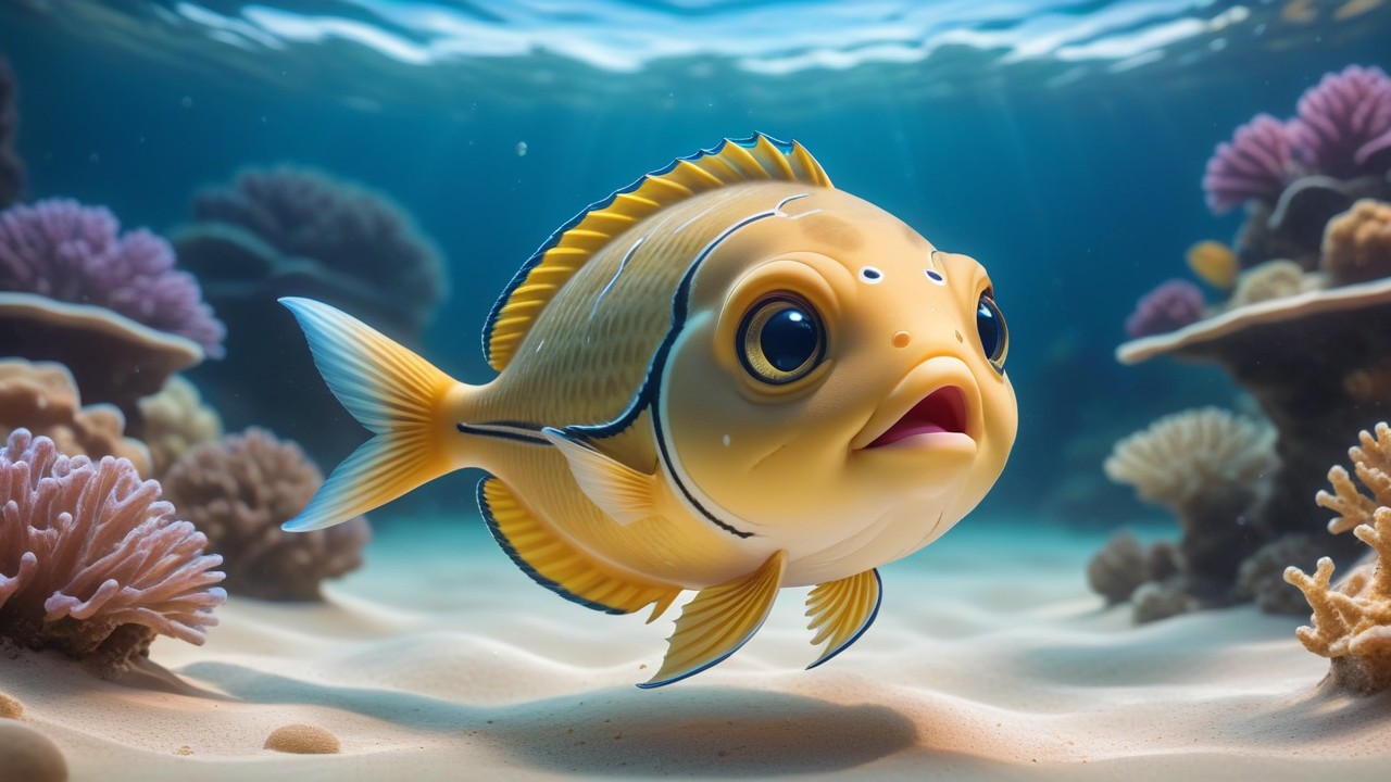 Chibbi-Art Whimsical Chibi Flounder Captivating viewers