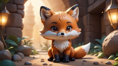 Chibbi-Art Chibi Fox Snakes Boldly Greeting