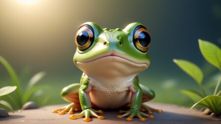 Chibbi-Art Frog Chibi Portrait: A Charming Display of Artistry