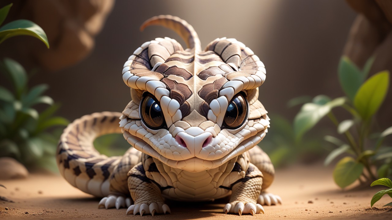 Chibbi-Art Chibi Gaboon Vipers Mesmerizing Encounter