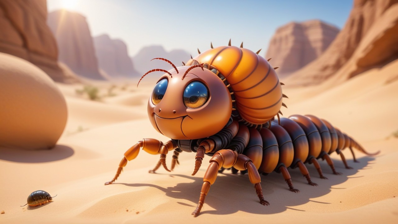 Chibbi-Art Chibi Centipede in the Desert Dare