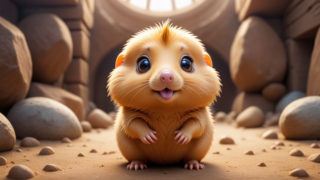 Chibbi-Art Gigantic Golden Mole Chibi in Fascination