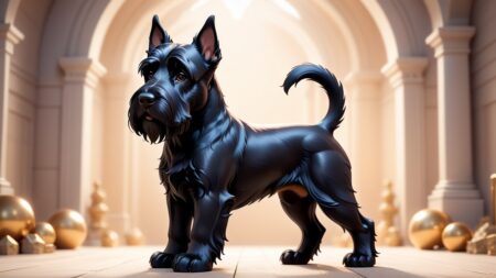 Chibbi-Art Giant Schnauzer Chibi Portrait: Creative Artists Enchanting View