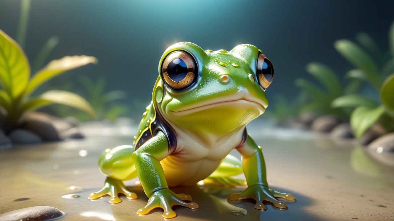 Chibbi-Art Chibi Glass Frog in Artistic Vogue