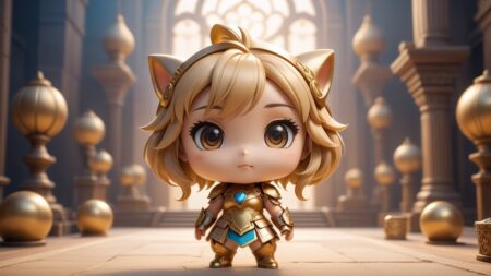 Chibbi-Art Goldador Pose: Artistic Chibi Facing