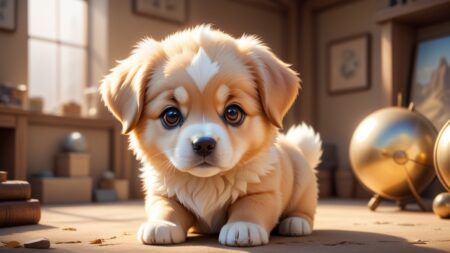 Chibbi-Art Golden Chibi Pyrenees Portrait