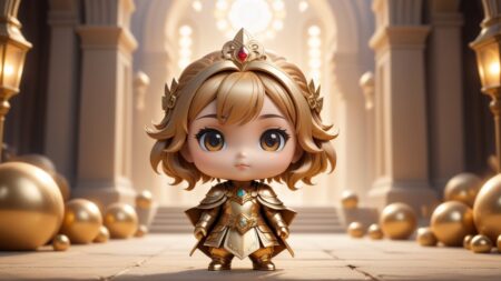 Chibbi-Art Enchanted Golden Saint Chibi