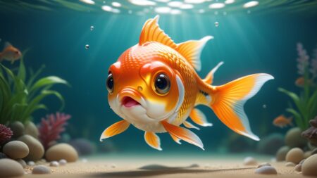 Chibbi-Art Chibi Goldfish Boldly Gazes Ahead by a Talented Artisan