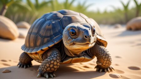 Chibbi-Art Gopher Tortoise: Chibi Meets Artful Expression