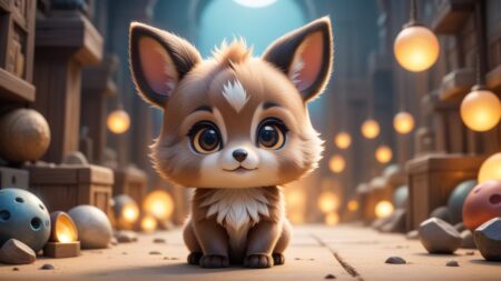 Chibbi-Art Gorals Chibi Gaze: Artistic Depiction by the Minimalist Master