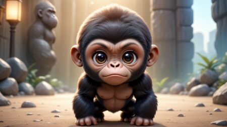 Chibbi-Art Gorilla Chibi: A Captivating Gaze