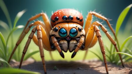 Chibbi-Art Grass Spider Chibi: A Close Encounter in Artistic Beauty