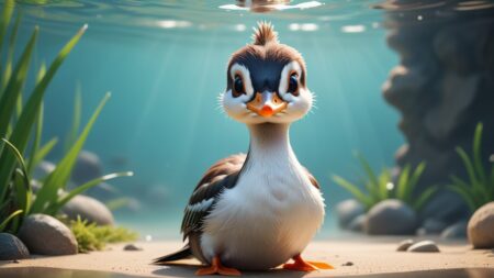 Chibbi-Art Chibi Grebe Greeting