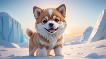 Chibbi-Art Greenland Pups Enchanting Portrait