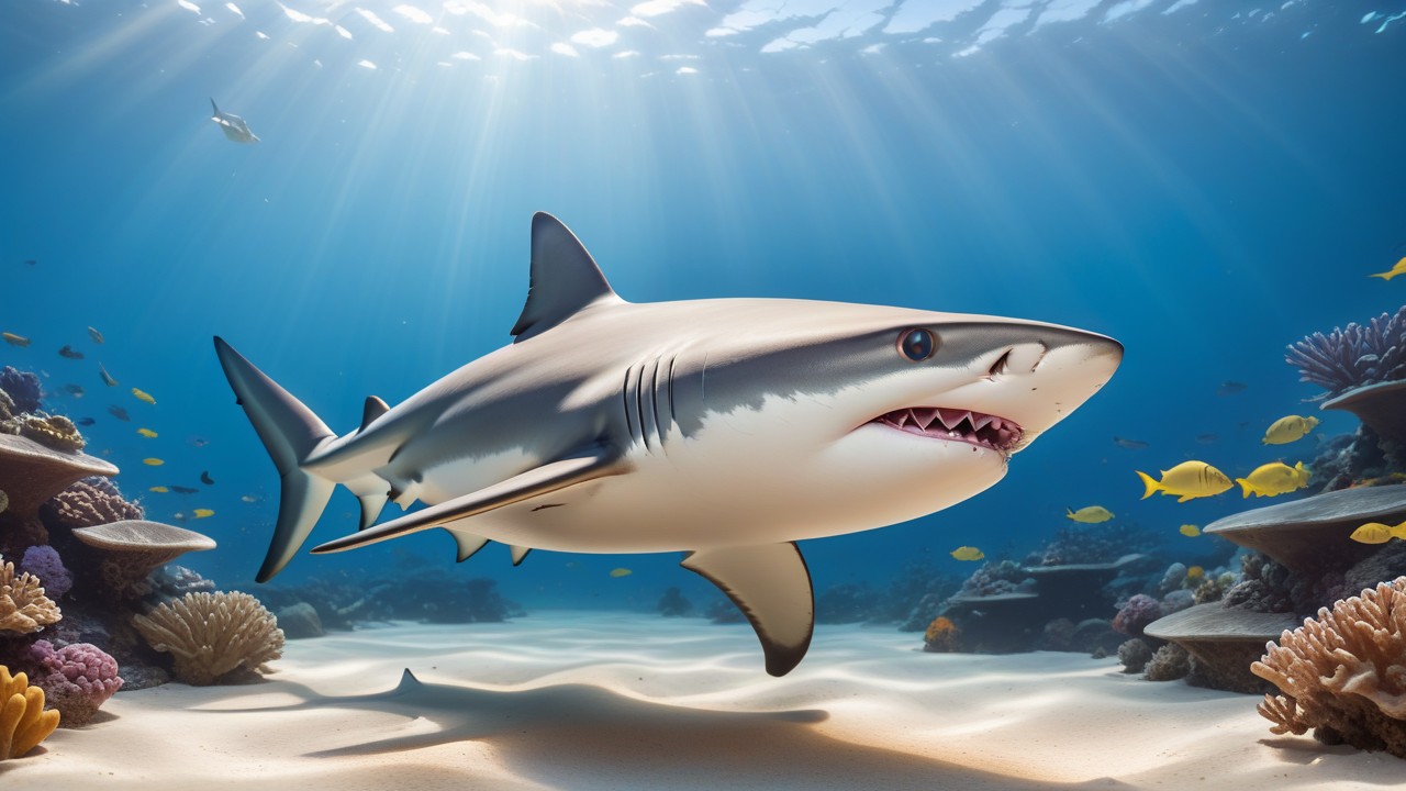 Chibbi-Art Chibi Grey Reef Shark: Eyes of a Warrior, Bold and Brave