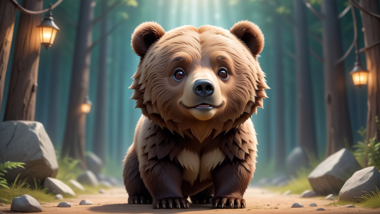 Chibbi-Art Chibi Grizzly Bears Soleful Gaze