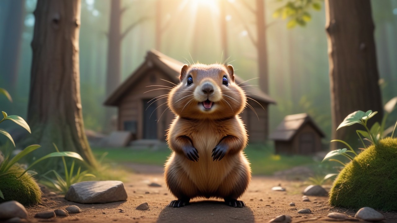 Chibbi-Art Woodchuck Chibi: A Captivating Pose