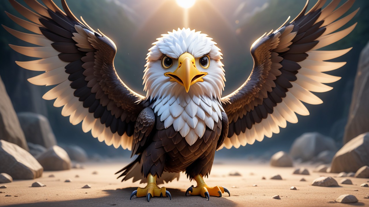 Chibbi-Art Chibi Haasts Eagle Gazing Into Your Soul