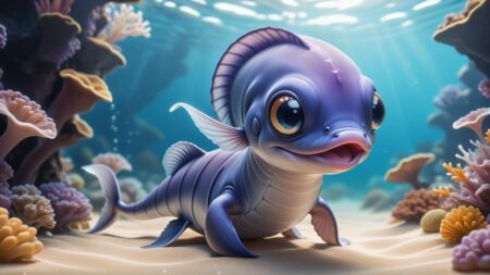 Chibbi-Art Hagfish Chibi: A Whimsical Gaze