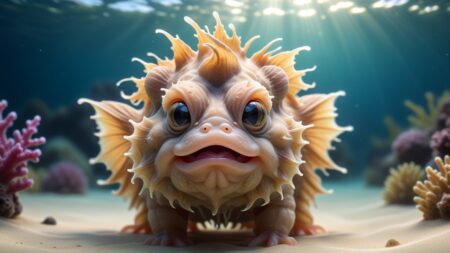 Chibbi-Art Chibi Frogfish Artistry: Facing the Lens