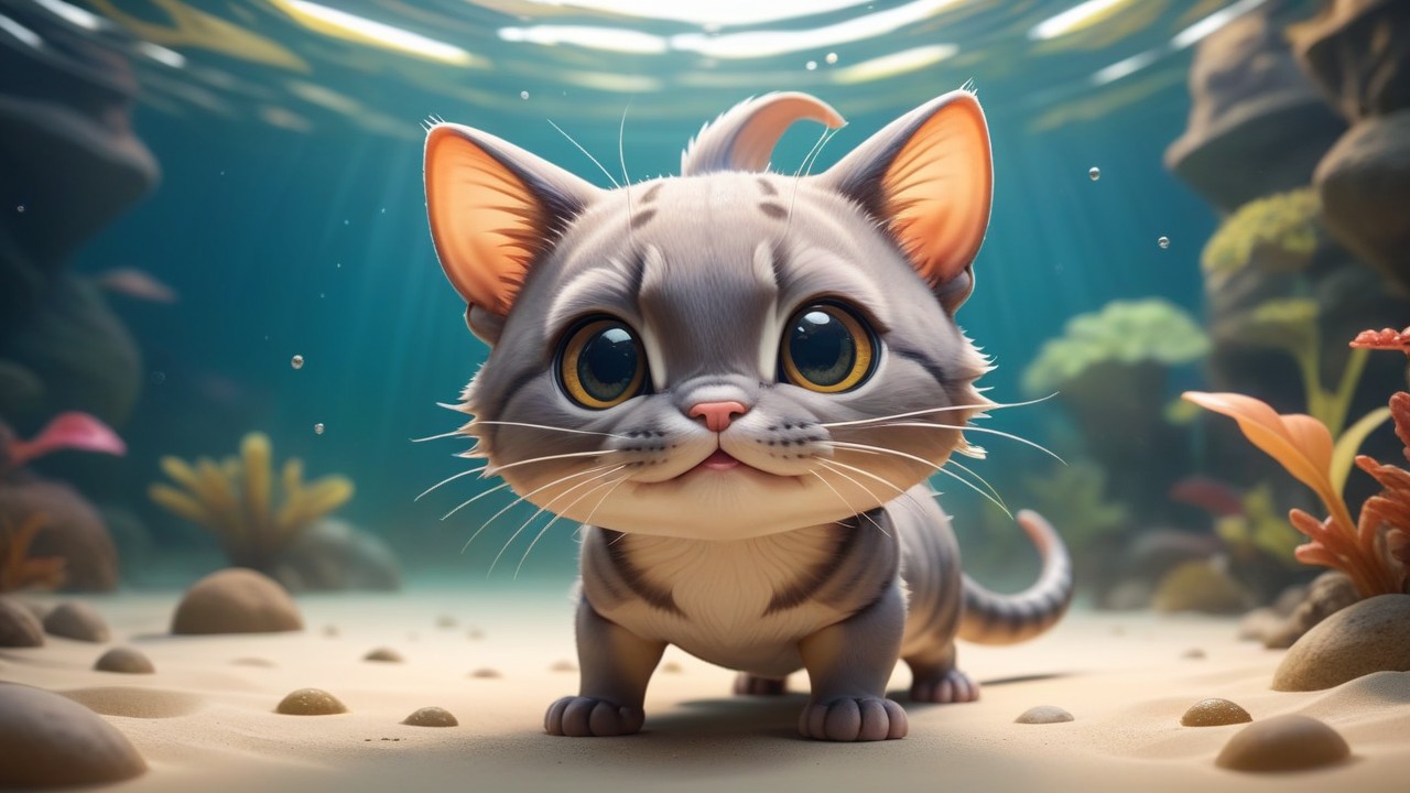 Chibbi-Art Playful Piscine Poser: Chibi Catfishs Peerless Portrait