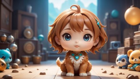 Chibbi-Art Chibi Havapoo Portrait: Artful Eyes Meet Yours