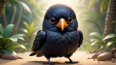 Chibbi-Art Crow on a Mission