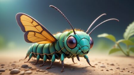 Chibbi-Art Cute Caterpillar Chibi Stares: A Hawk Moths Fierce & Friendly Gaze