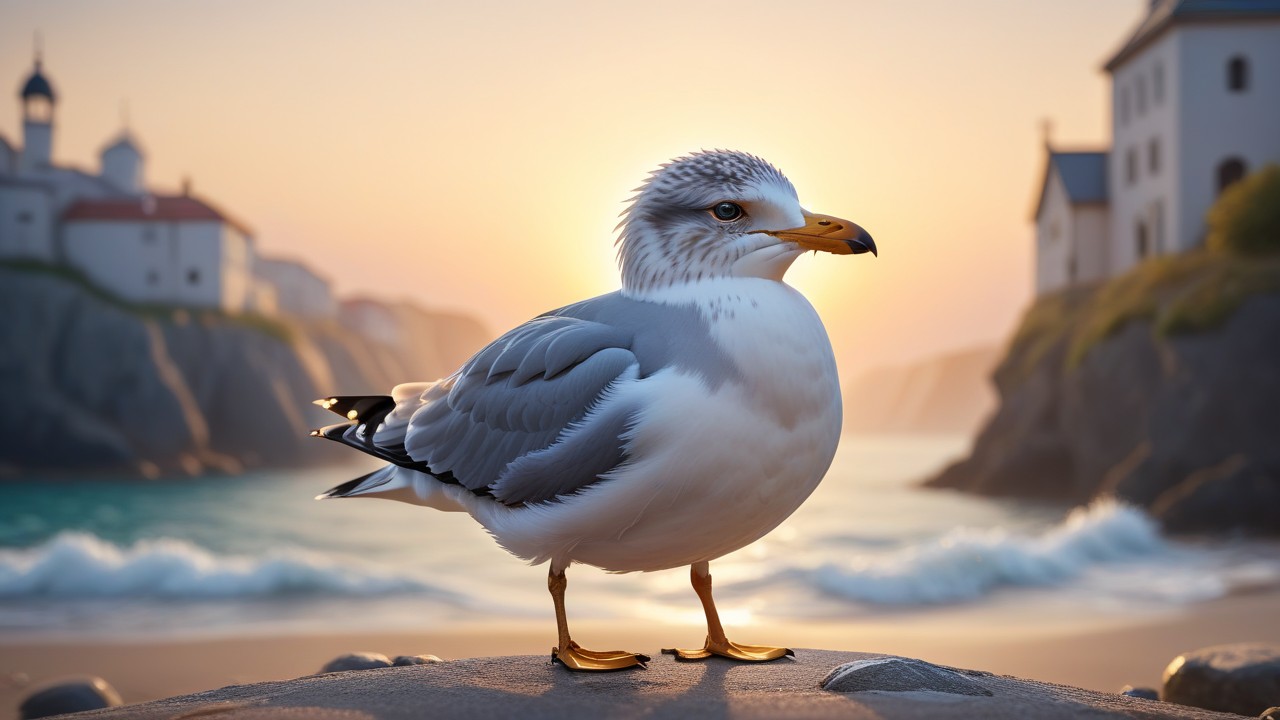 Chibbi-Art Herring Gull: Chibi Meets Artful Expression