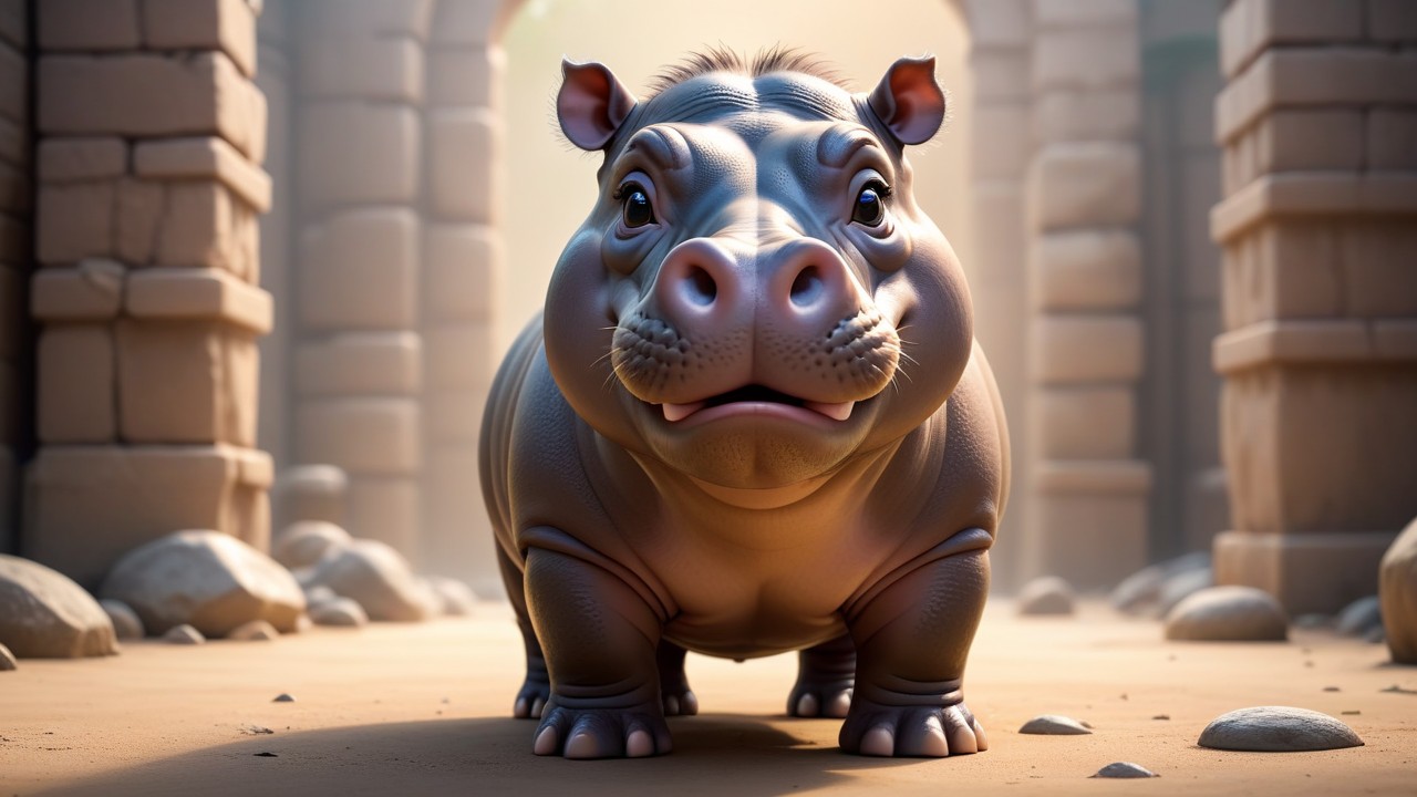 Chibbi-Art Chibi Gorgops: Hippo Face-to-Face with You