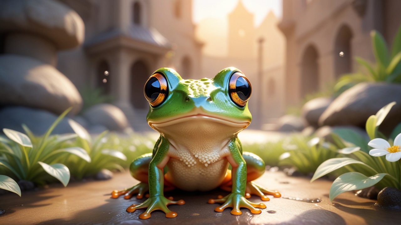 Chibbi-Art Chibi Frog Gaze: Holy Cross Whimsy