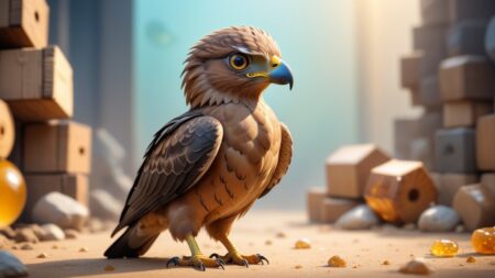 Chibbi-Art Honey Buzzard Chibi: Eye-Catching Art by Artistic Artist